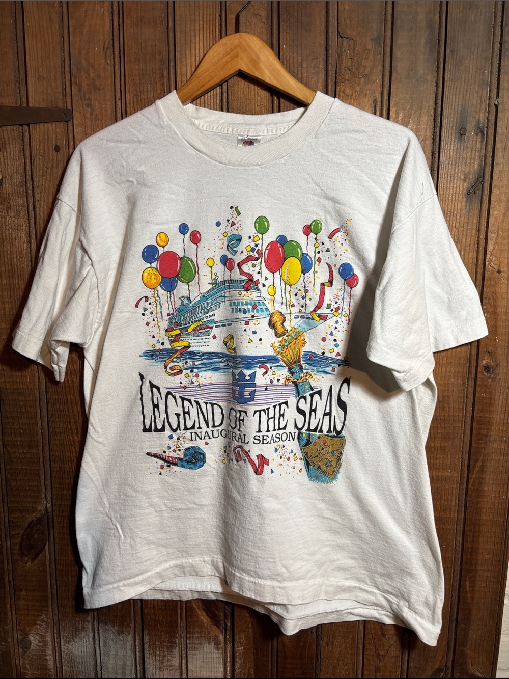 Vintage Single Stitch Legend of the Seas Inaugural Season White Graphic Tee